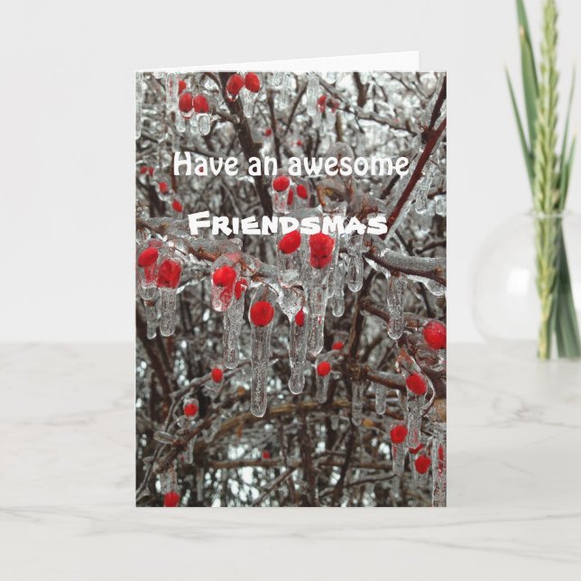 Festiva Tenga una tarjeta impresionante de Friendsmas (Anverso)