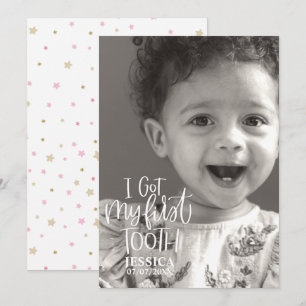 Festiva Tengo mi primera tarjeta de foto Chica personaliza