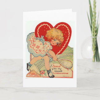 Festiva Tenis de la tarjeta del día de San Valentín del