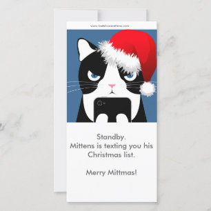Festiva Textos de la tarjeta fotográfica de Navidades Mitt