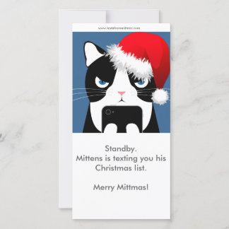 Festiva Textos de la tarjeta fotográfica de Navidades Mitt