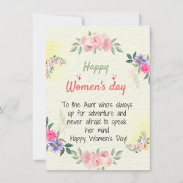 Festiva Tía - Tarjeta de felicitación del Día de la Mujer