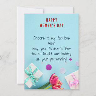 Festiva Tía - Tarjeta de saludo del Día de la Mujer