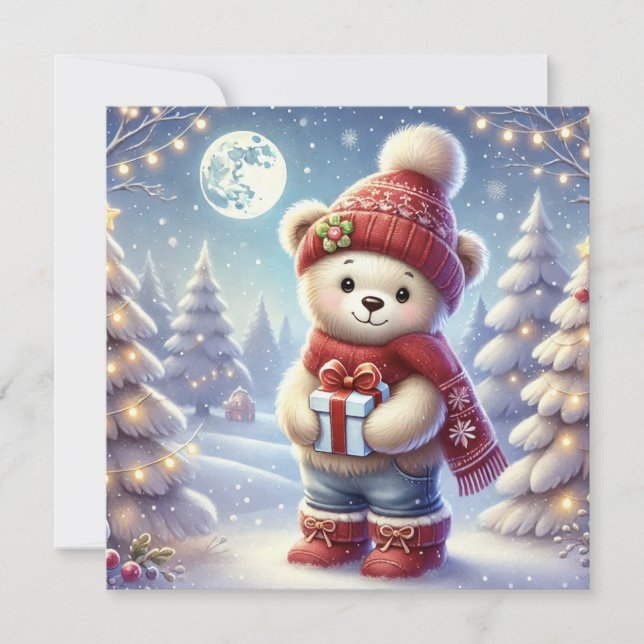 Festiva TIENE UNA tarjeta de saludo de NAVIDADES BEARY (Anverso)