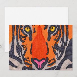 Festiva Tigre (soltero) - Tarjeta de felicitación