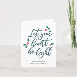 Festiva Tipografía Mistletoe - Tarjeta plegada para Navida