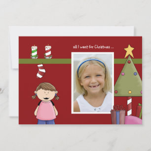 Festiva Todo lo que quiero para Navidades (g) Tarjeta de v