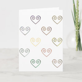 Festiva Todos los corazones por la tarjeta del amor del