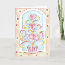 Topiary de la tarjeta del día de San Valentín