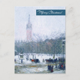 Festiva Tormenta de nieve, Plaza Madison. Postal de navida