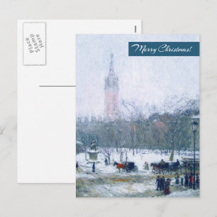 Festiva Tormenta de nieve, Plaza Madison. Postal de navida