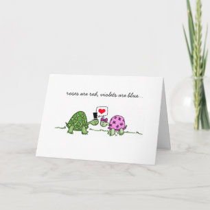 Festiva Tortuga Amor - Tarjeta de San Valentín o Aniversar