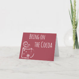 Festiva Traiga en la tarjeta de felicitación del cacao