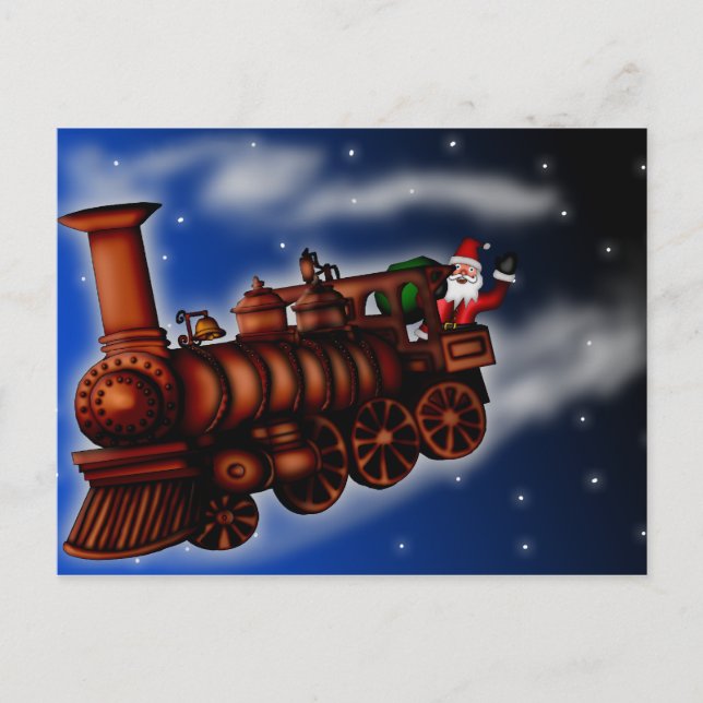 Festiva Tren de vapor Santa, postal (Anverso)