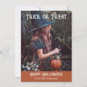 Festiva Trick or Treat Feliz Halloween Tarjeta de vacacion