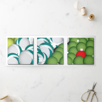 Festiva Tríptica Adornos de Navidad Tarjeta Plegable Tri-Fold