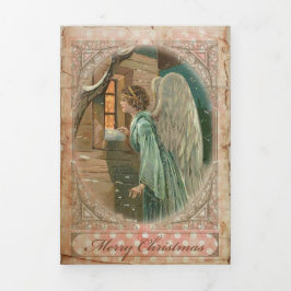 Festiva Tríptica Ángel 3 navidades - Tarjeta de saludo