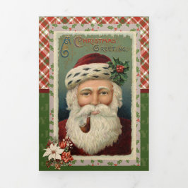 Festiva Tríptica Foto de triple letra vintage con tarjeta de vacaci