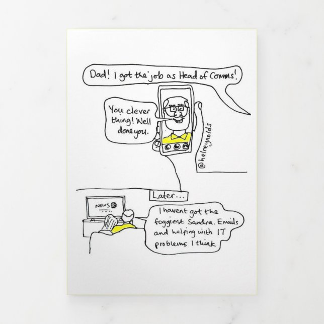 Festiva Tríptica Tarjeta de jefe de comunicaciones (Foto de portada)