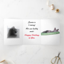 Tarjeta de triple pliegue - Emoción de Navidad