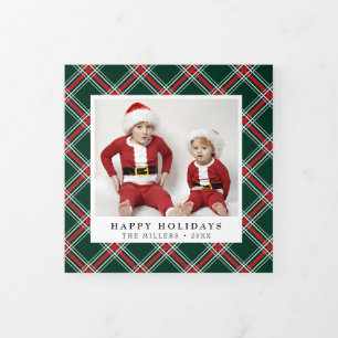 Festiva Tríptica Tarjeta fotográfica triple para Navidades de la Ma