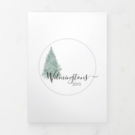 Festiva Tríptica Triple 3 tarjeta acuarela fotográfica