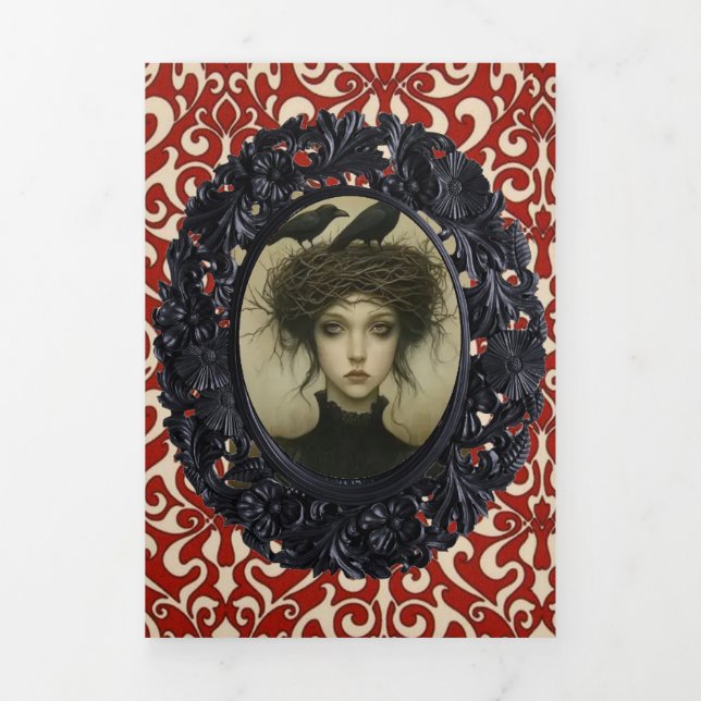 Festiva Tríptica Triple tarjeta de Halloween (Foto de portada)