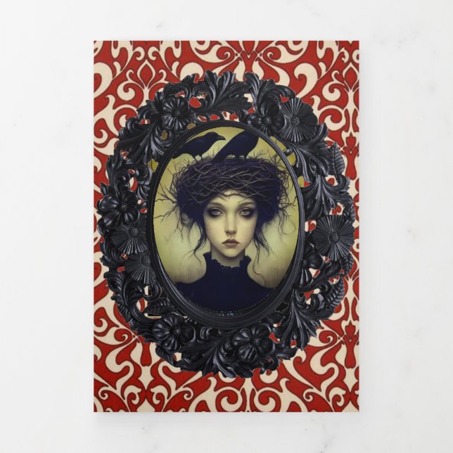 Festiva Tríptica Triple tarjeta de Halloween, versión dos (Foto de portada)