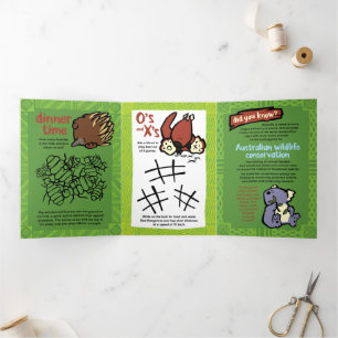 Festiva Tríptica Triple tarjeta de saludo de rompecabezas de Kanagr