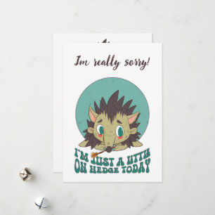 Festiva Triste y pequeña tarjeta de disculpa para personal
