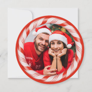 Festiva TU foto en un marco de caramelos tarjeta de vacaci