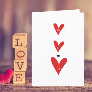 Festiva Tú Más Yo Tarjeta del Día de San Valentín o Cualqu