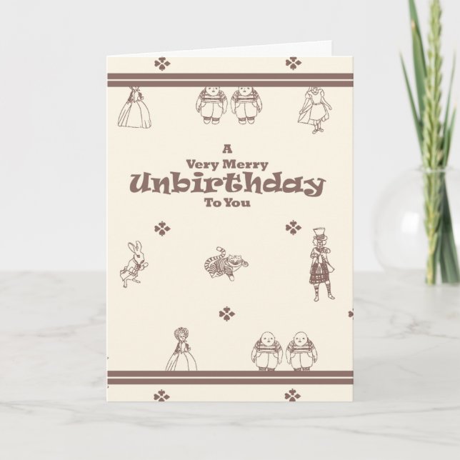 Festiva Última tarjeta de cumpleaños: Un feliz Unbirthday (Anverso)