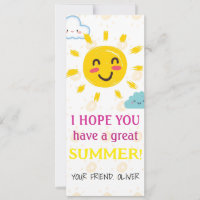 Último día de clase editable, tarjeta de saludo de