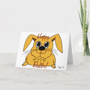 Festiva Un conejo gordo: "¡Feliz Pascua!" Tarjeta