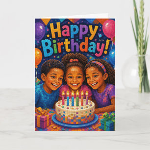 Festiva ¡Un cumpleaños colorido! Tarjeta de cumpleaños