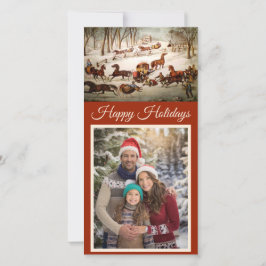 Festiva Un Derrame En La Tarjeta Fotográfica De Los Navida