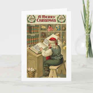 Festiva Un Feliz Papá Noel en la Tarjeta de Taller
