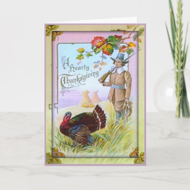 Festiva Un generoso Día de Acción de Gracias - Tarjeta de  (Anverso)