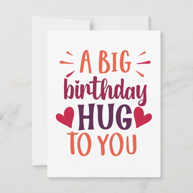 Festiva Un GRAN abrazo de cumpleaños Tarjeta de regalo de  (Anverso)