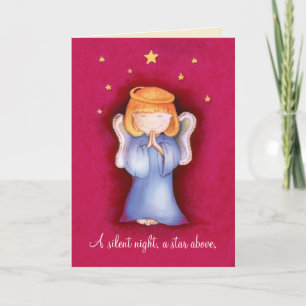 Festiva Un rojo silencioso de la tarjeta de felicitación