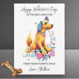 Festiva  Un tierno en una tarjeta del Día de San Valentín,