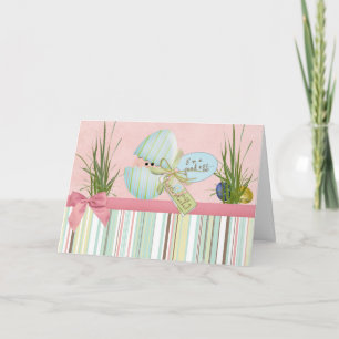 Festiva Una pequeña tarjeta de pascua agrietada