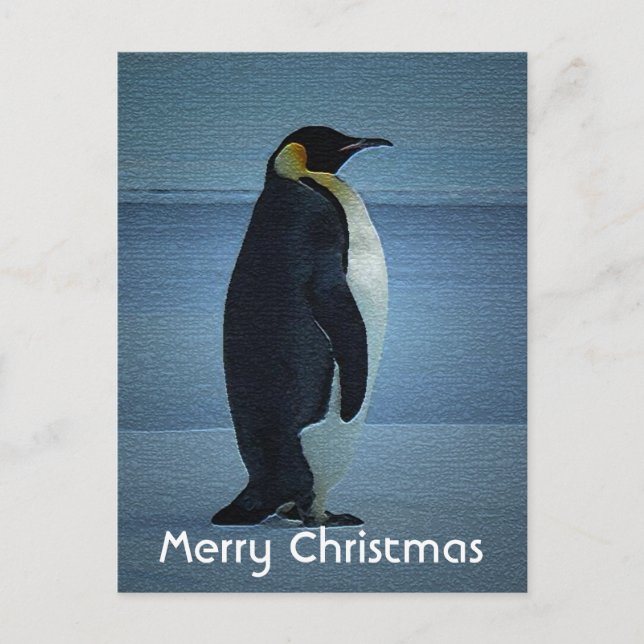 Festiva Una postal de Navidades pingüinos (Anverso)