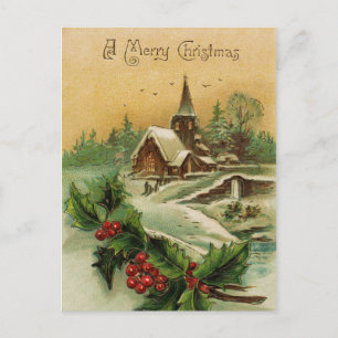 Festiva Una postal navideña feliz