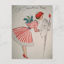 Festiva Una postal retro vintage para Navidades