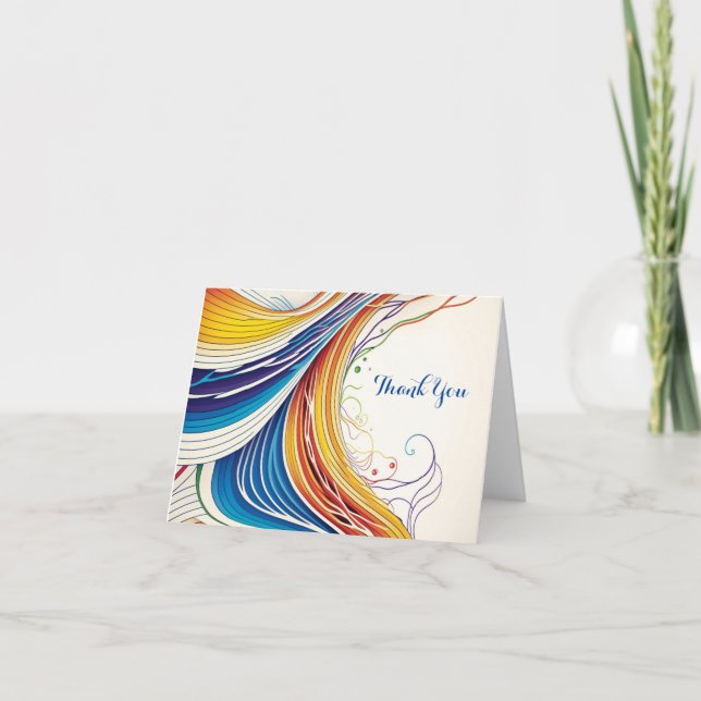 Festiva Una tarjeta de agradecimiento abstracta (Anverso)