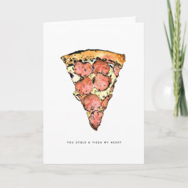 Festiva Una tarjeta de felicitación Pizza My Heart El día 