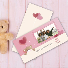 Festiva Una tarjeta de foto familiar de San Valentín con u