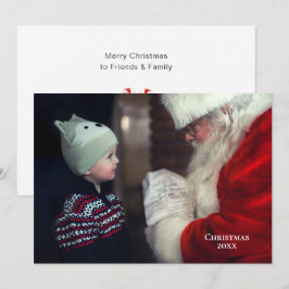 Festiva Una tarjeta de Navidades mínimos de fotos de 2 lad